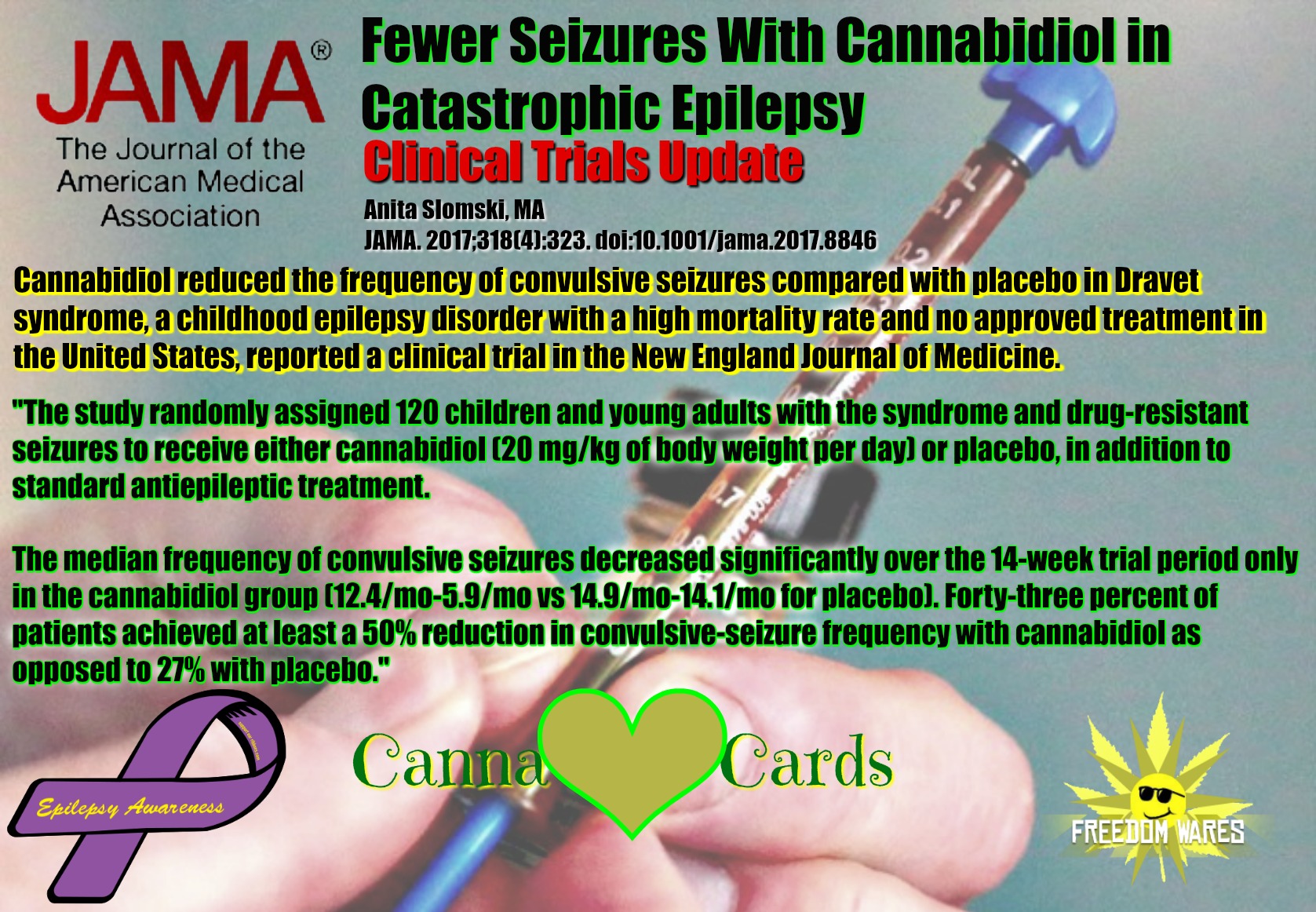 Fewer Seizures With Cannabidiol in Catastrophic Epilepsy - site Canna Card