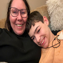 A great photo of Ben and his mother Joanne.